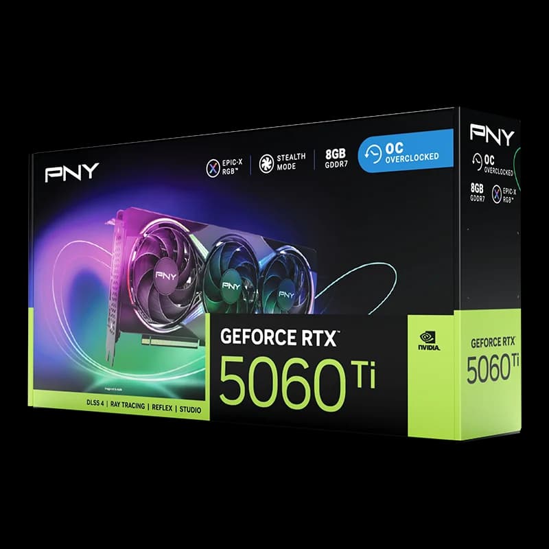 Graphics Card PNY GeForce RTX 5060TI 16GB Dual Fan Over Clocked